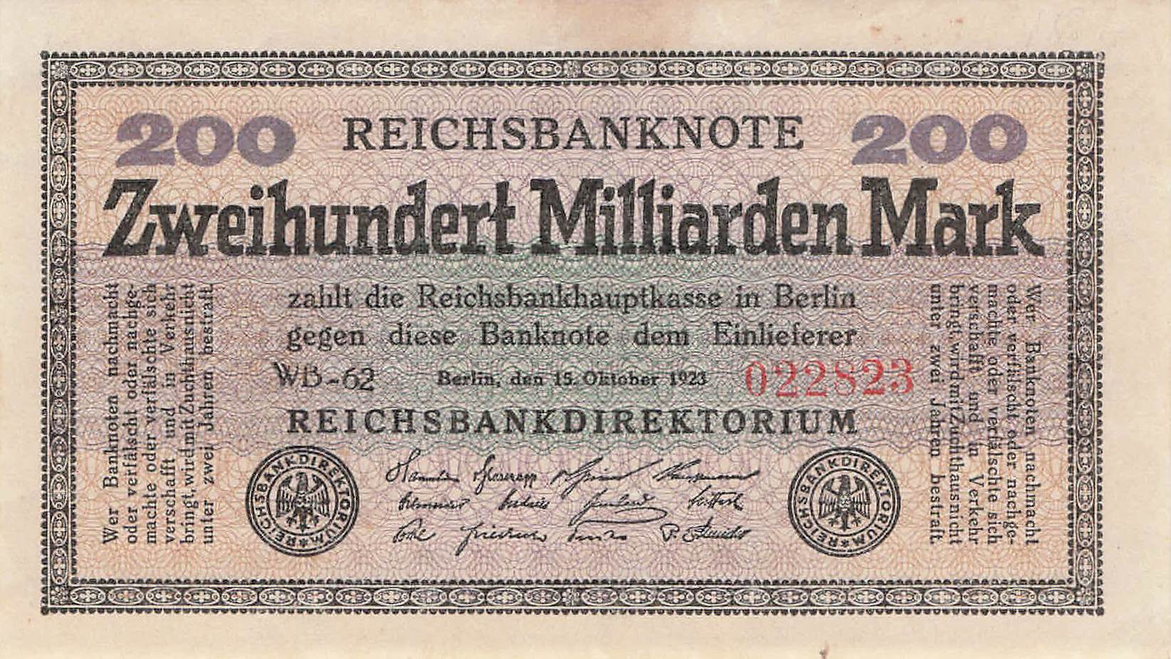 Ro.118 200 Milliarden Mark 1923